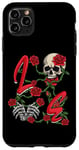 iPhone 11 Pro Max Love Rose Skeleton Flowers Bones Hearts Valentines Case