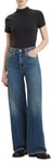 Levi's Women's Ribcage Wide Leg H223 Jeans, Polar Perimiter, 25W x 32L