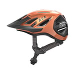 ABUS Casque de ville Urban-I 3.0 ACE - casque de vélo sportif avec feu arrière LED, visière rallongée et fermeture magnétique - pour hommes et femmes - Orange, taille L