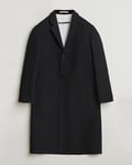 Jil Sander Felted Wool Coat Black