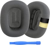 Remplacement Coussinets D'Oreille Pour Airpods Max Casque Par-Premium-Mesh Fabric Coussinet Casque Avec Couche De Silicone ¿ Coussinets De Rechange ¿ Gris