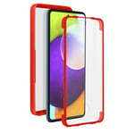 Coque pour Samsung A52 5G et A52s Dos  Avant Polymère Contour rouge