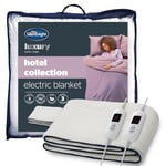 Silentnight Hotel Collection Double Electric Blanket - Luxury Cosy Comfort Covered in a Super Soft Fleece Fabric - Full Mattress Coverage with Easy Fit Straps - 3 Heat Settings, 193 x 137cm, Double