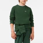 Lacoste Boys Boy's Juniors Fleece Crewneck Sweatshirt in Green material_cotton - Size 5Y