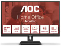 AOC 27E3UM 27in Full HD Monitor 1920 X 1080 Pixels Black