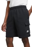 Nike Club Mens Cargo Shorts in Black Fleece - Size 2XL