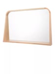 Där Fulgencio Rectangular Wooden Shelf Wall Mirror, 90 x 60cm, Natural