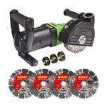 EIBENSTOCK Rainureuse EMF150.1 230 V - 2 300 W Ø 150 + Kit entretoises pour montage 4 disques béton