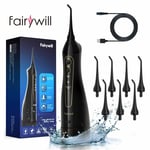 Fairywill Cordless Teeth Cleaner 300ML Water Flosser Rechargeable Dental 8 Jets