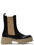 FLY London Women's EREL007FLY Chelsea Boot, BLACK (TAUPE SOLE), 2.5 UK