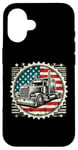 iPhone 16 Semi-Trailer Trucker Big Rig American Flag Truck Driver Case