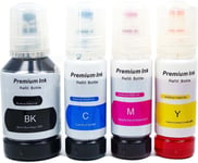 Non-OEM Ink for Epson EcoTank ET-2751  Inkjet Printer  x 4 Bottles