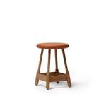 Massproductions - Albert Stool - H 500, White Oiled Oak, Fabric C+, Kvadrat - Vidar 3 0472 - Pallar - Chris Martin - Vit - Trä