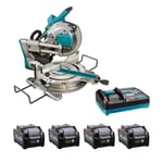 Makita LS004GD202-RA4X4 40v Max XGT Brushless Slide Compound Mitre Saw (4x4Ah)