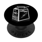 Boîte à lait amusante Motif astronaute de la Voie lactée Lost In Galaxy PopSockets PopGrip Adhésif