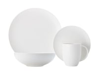 Maxwell & Williams DV0032 White Basics Diamonds 16 Piece Dinner Set in Gift Box, Porcelain, White