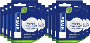 NIVEA Lip Balm Original Care 4.8g x 12