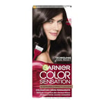 Garnier Color Sensation Coloration - Châtain Foncé 3.0 - Coloration Crème Permanente - Tous Types de Cheveux - Couleur jusqu'à 10 Semaines & Couvre les Cheveux Blancs 100%