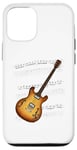 Coque pour iPhone 14 Partition de musique de guitare électrique, guitariste