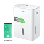 COMFEE' Déshumidificateur 2-EN-1,Elimine l'humidité jusqu'à 20L/Jour, Purification d'air avec ioniseur, 4 Modes, Fonction Air Swing, Contrôle APP, Idéal pour pièces de 37-52㎡, Easy Dry 20