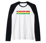 GUINEA FLAG SPORTS SOCCER FOOTBALL ATHLETIC TEAM JERSEY Raglan Baseball Tee