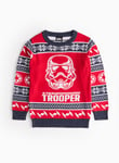 Star Wars Mini Me Kids' Christmas Storm Trooper Jumper 7 years Red Years