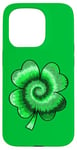 iPhone 15 Pro Lucky Tie-Dye Four Leaf St Saint Patrick's Day Clover Case