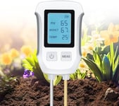 Tolesum Testeur de Sol 3 en 1, Testeur de Température et de PH pour Plantes, Capteur Hygromètre, avec Affichage LCD Rétroéclairé pour Jardin, Pelouse, Ferme, Utilisation Intérieure et Extérieure