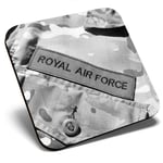 Square Single Coaster bw - Royal Air Force Uniform Badge  #42003