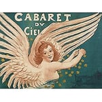 Willette Cabaret Ciel Heaven Angel Vintage Show Advert Art Print Canvas Premium Wall Decor Poster Mural