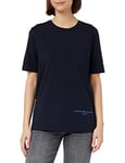 Tommy Hilfiger Women Short-Sleeve T-Shirt Crew Neck, Blue (Desert Sky), L