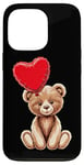 Coque pour iPhone 13 Pro Ours en peluche coeur amour joyeux Saint-Valentin