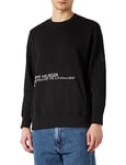 Tommy Hilfiger Men Badged Graphic Crewneck Sweatshirt without Zip, Black (Black), XXL