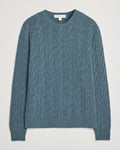 Ralph Lauren Purple Label Cashmere Cable Sweater Blue Melange