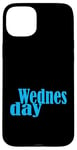 Coque pour iPhone 15 Plus Graphique bleu Mercredi Jours de la semaine Bleu Graphique couleur