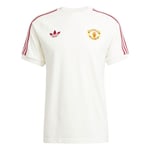 Manchester United T-skjorte Og 3-stripes - Hvit - adidas, størrelse Large