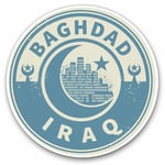 2 x Vinyl Stickers 30cm - Iraq Baghdad Blue Travel Cool Gift #7444