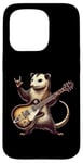 Coque pour iPhone 15 Pro Retro Possum Rock Music Men Kids Women Funny Opossum Rock