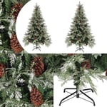 Sapin de Noël avec pommes de pin Vert et blanc 120 cm pvc et pe - sapin de Noël artificiel - sapins de Noël artificiels - Home & Living - Vert