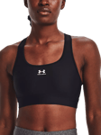 Under Armour HeatGear® Mid Padless Sports Bra, Black / White