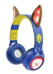 Lexibook Pat' Patrouille-Casque 2-en-1 sans Fil et Filaire avec Oreilles de Chase, Son de Haute qualité limité à 85 DB, Effets Lumineux, Pliable, Ajustable, Rechargeable, HPBT015PA, Bleu