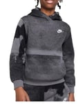 Nike Club Wash Aop Hooded Sweatshirt Black/Iron Grey/White 12 Years