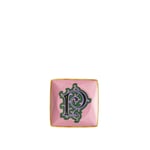 Versace - Alphabet Plate P - 12 cm - Uppläggningsfat - Rosa