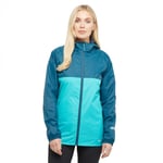 Peter Storm WoMens Cyclone Lightweight Waterproof Jacket with Fitted Hood, Hiking Raincoat - Blue - Size UK 12