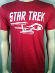 Star Trek Red Ship Logo TV Show Movie Classic Space Galaxy Heather T Shirt S-3XL