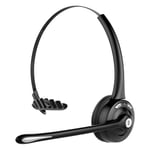 Bluetooth headset/mobiltelefonheadset med mikrofon, trådlöst kontorsheadset, hörsnäcka över huvudet, Bluetooth hörlurar för mobiltelefon till bil