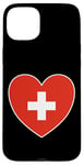 Coque pour iPhone 15 Plus I Heart Switzerland – Fun Swiss Flag Heart