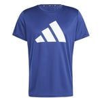 adidas Homme Run It Stripes Tee, Dark Blue, L