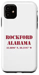 Coque pour iPhone 11 Rockford Alabama Coordonnées Souvenir