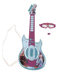 Lexibook Disney Frozen La Reine des Neiges Guitare électronique lumineuse avec micro Lunettes avec microphone mélodies prise pour MP3, bleu/violet, K260FZ